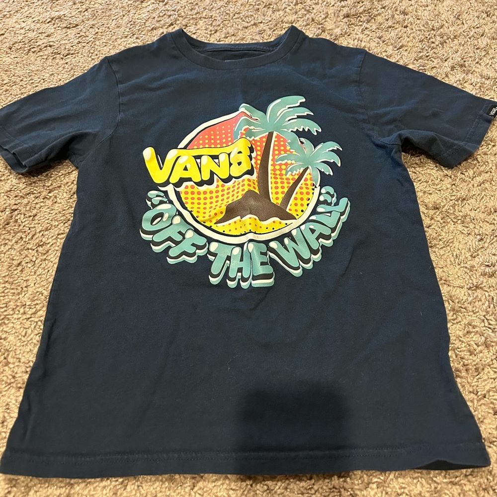 Vans Kids Navy Palm Tree Graphic Tee
